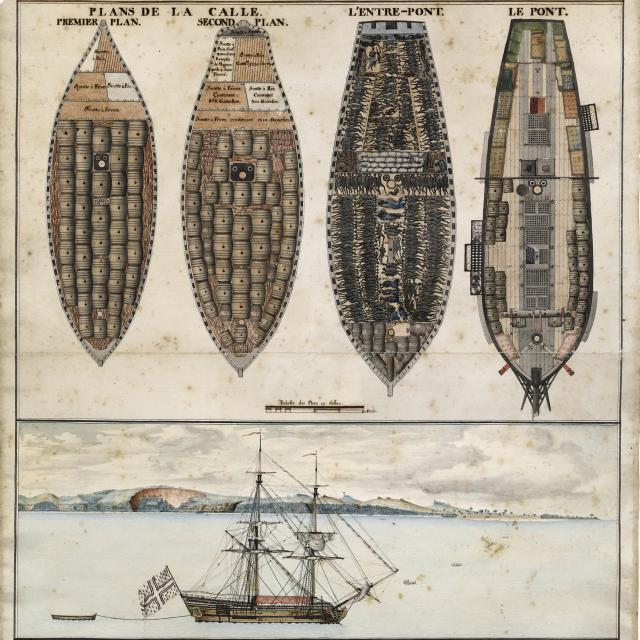 Deck plan, profile and layout of Marie Séraphique