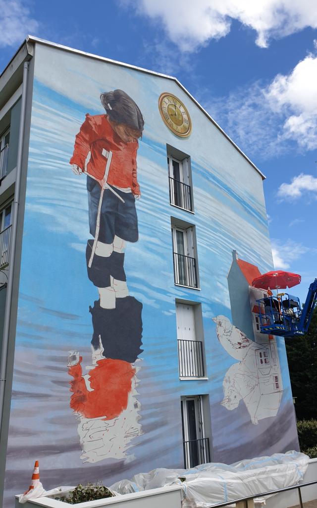 Fresque de Jade Rivera Comtemplation