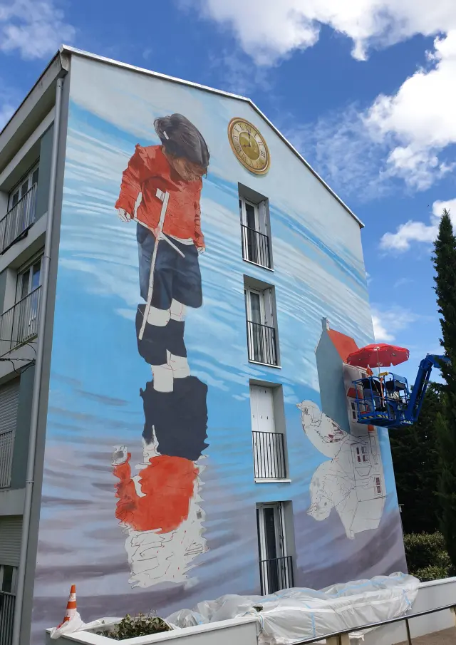 Fresque de Jade Rivera Comtemplation