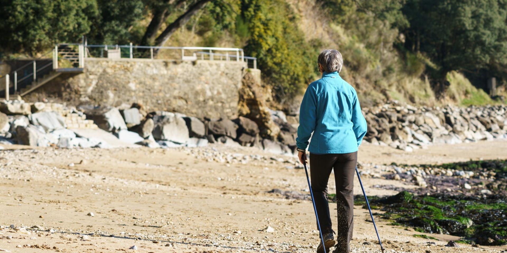 Marche nordique sur la Plage de Bonne Anse