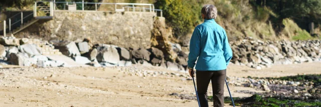 Marche nordique sur la Plage de Bonne Anse