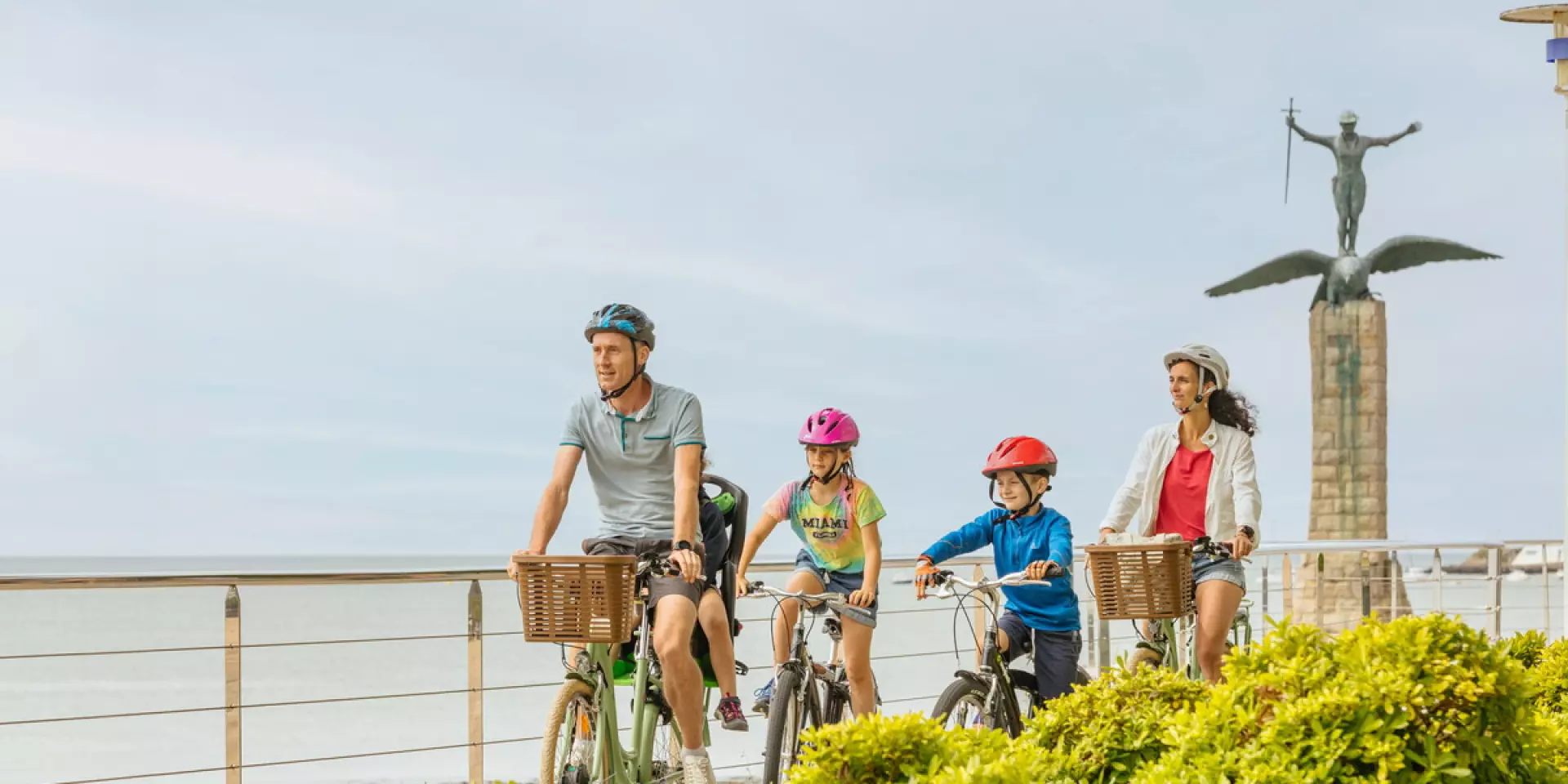 Balade à vélo sur le front de mer
