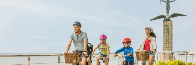 Balade à vélo sur le front de mer