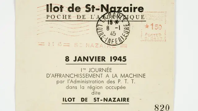 Document Philatelique De La Poche De Saint Nazaire 2nde Guerre Mondiale Ptt Collection Ecomusee