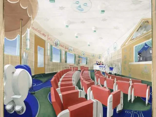 Projet de décor et de mobilier pour la salle de jeux des enfants de première classe du paquebot Normandie (1935)